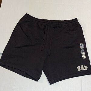 NWT-gap-XL-Brown(Turkish coffee)-embroidered logo, elastic waistband shorts.